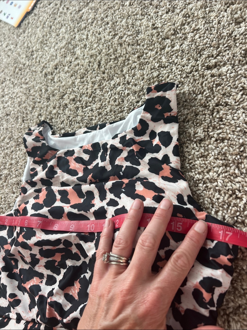 NWOT Sporty Leopard Print Tankini Top and Black High-Waist Bottoms - Size XL - Picture 9 of 14